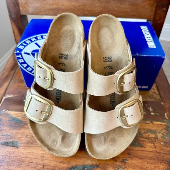 ☀️ BIRKENSTOCK Arizona Big Buckle in Sandcastle EU 38 - Picture 4 of 13